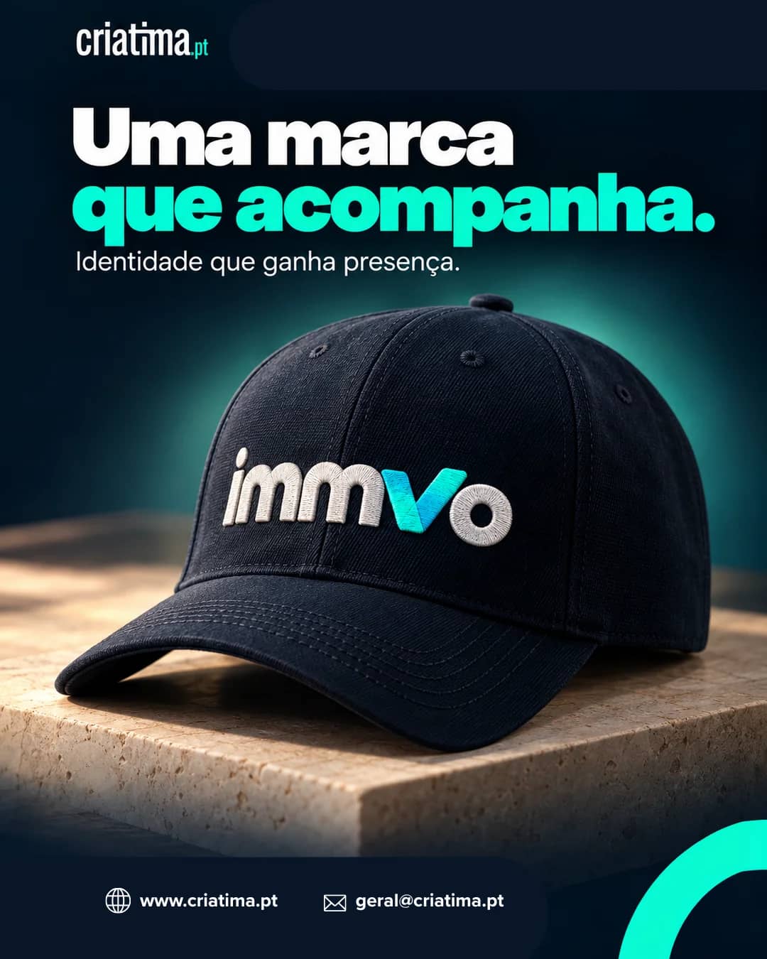 Navy cap with the embroidered Immvo logo